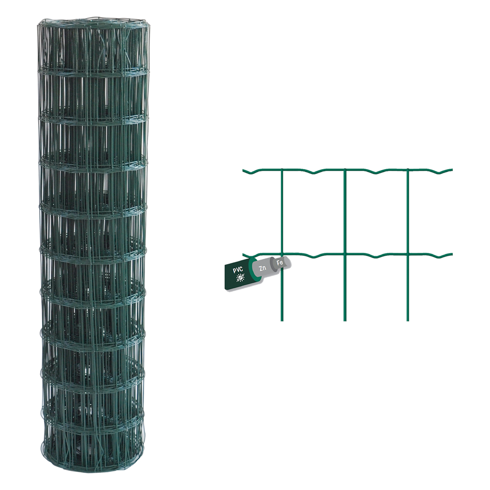 Rete elettrosaldata plastificata 100x25 mt