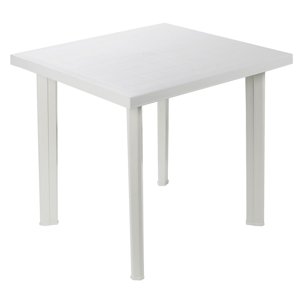 Tavolo in polipropilene bianco 80x75xh72