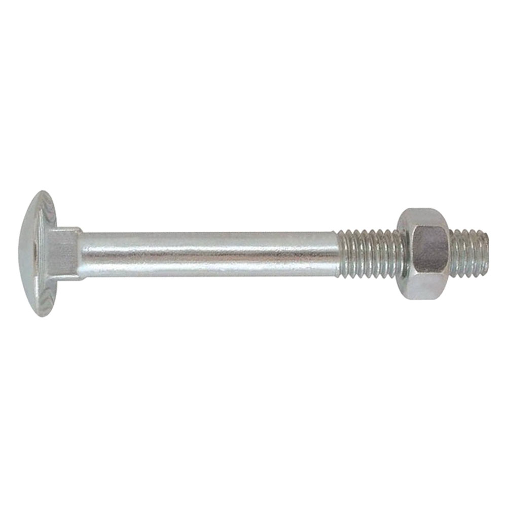 Bullone zincato 8 x 80 con dado esagonale