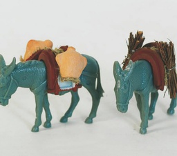 [037955] Asinello con carico decorazione per presepe 10 cm modelli assortiti