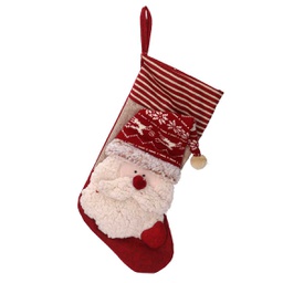 [V6318200000] Calza tessuto babbo natale cm46x25x2