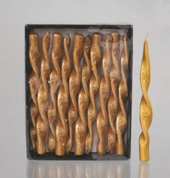 [19977442] Candela Cm.26 Fiamma Glitter Oro  decorazione di Natale
