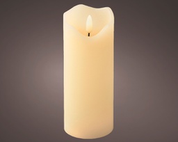 [20102457] Candela LED ondulata in cera stabile sulla parte superiore H 17 x Ø 7 cm