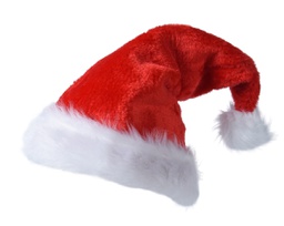 [20102606] Cappello di Babbo Natale in poliestere cappello di peluche natalizio L 1.5 x P 30 x H 40 cm