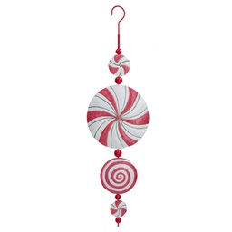 [V6160170000] Caramella metallo lecca-lecca rosso cm20x2,5h72
