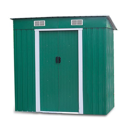 [2002160] Casetta in metallo colore verde L182xP194xH182cm