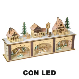 [V6320020000] Casetta legno led cm45x10h20