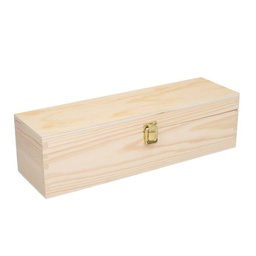 [V5034110000] Cassetta portabottiglie legno naturale 1 posto cm36x10,5h10