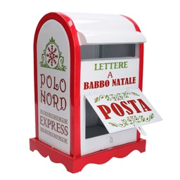 [V6328620000] Cassetta posta metallo rosso bianco nbd-9063 cm20x22,5h33