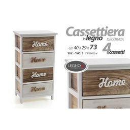 [GIC789717] Cassettiera home bicolore cucina soggiorno cm 40x 29 x 73 h