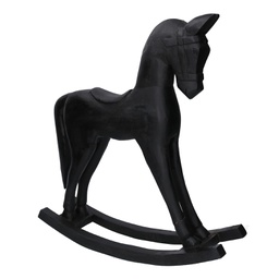 [V6167960000] Cavallo legno nero cm36x9h39