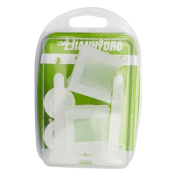 [111-290Y] Coppia Supporti Per Sedili In Pvc Con Viti In Plastica Blister