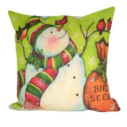 [V6321150000] Cuscino tessuto pupazzo di neve cm43x43