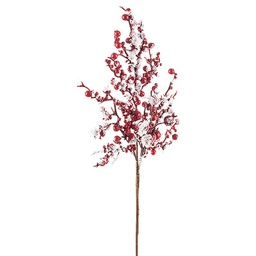 [19627852] Decorazione natalizia rametto bacche rosse cm 45