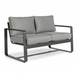 [19905533] Divano per esterno due posti Antracite MERRIGAN 134x78x h84 cm