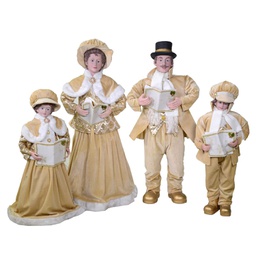 [V6328670000] Famiglia cantori tessuto oro set 4pz cm21x15h70