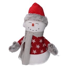 [V6162490000] Fermaporta poliestere pupazzo di neve cm19x13h31