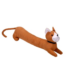 [V1864730000] Fermaporta tessuto marrone gatto cm 65x20h24