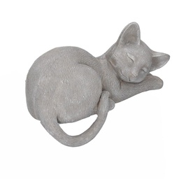 [V8530700000] Gatto resina grigio cm 19x11