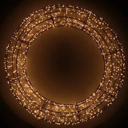 [V6170230000] Ghirlanda 1800 led metallo luce bianco caldo cm ø78h14