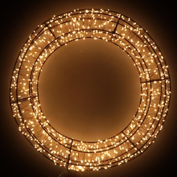 [V6170210000] Ghirlanda 900 led metallo luce bianco caldo cm ø38h6,5