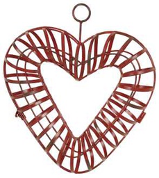 [V9168060000] Ghirlanda portamele cuore ferro us-1005cm. 36 x 8 h 40