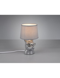 [TRIOR50231011] Lampada Da Tavolo Dosy Ceramica Grigio Ø18 cm Trio Lighting