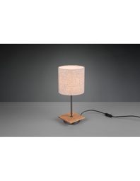 [TRIO502100130] Lampada Da Tavolo Elmau Nichel E Paralume Sabbia Ø18 cm Trio Lighting