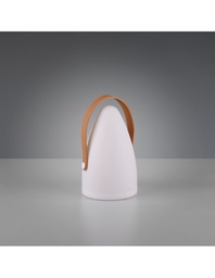 [TRIOR57090101] Lampada Da Tavolo Led Rgbw Haiti Bianco Ø13 cm IP44 Trio Lighting