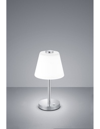 [TRIO525490106] Lampada Da Tavolo Led Touch Emerald Cromo E Vetro Bianco Ø15 cm Trio Lighting