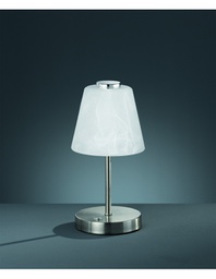 [TRIOR52541907] Lampada Da Tavolo Led Touch Emmy Nichel E Vetro Alabastro Ø12 cm Trio Lighting