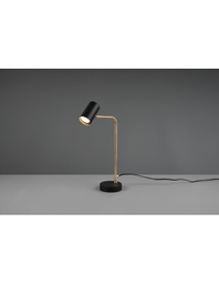 [TRIO512400108] Lampada Da Tavolo Marley Ottone E Spot Nero H45 Trio Lighting