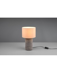 [TRIOR50941944] Lampada Da Tavolo Moderna Ceramica E Tessuto Beige Mala Trio Lighting