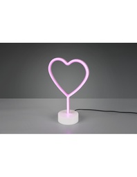 [20009450] Lampada Da Tavolo Moderna Heart Led Rosa L20 cm Cuore Trio Lighting