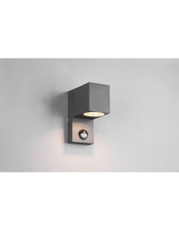 [TRIO214269142] Lampada Parete Cubo Roya Antracite Sensore Movimento IP44 Trio Lighting