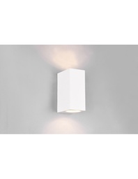[TRIO204269231] Lampada Parete Squadrata Doppia Emissione GU10 Roya Bianco IP44 Trio Lighting