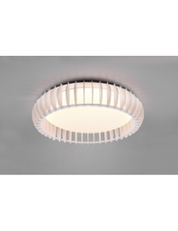 [TRIOR62171931] Lampada Rotonda Soffitto Legno Bianco Led 38w Dimmer Monte Trio Lighting