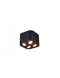 [TRIO612900432] Lampada Soffitto 4 Spot GU10 Orientabili Cookie Cubo Nero Trio Lighting