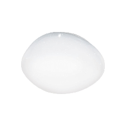 [20036157] Lampada Soffitto Bombata Sileras-Z Led Dimmer Bianco Effetto Cristallo Eglo