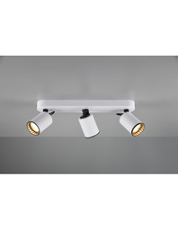 [TRIO803500331] Lampada Soffitto Moderna 3 Faretti Spot GU10 Orientabili Pago Bianco Trio Lighting