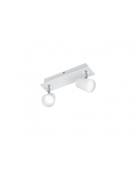 [TRIO873170231] Lampada Soffitto e Parete 2 Faretti Spot Orientabili Narcos Bianco Trio Lighting