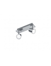 [TRIO873170207] Lampada Soffitto o Parete 2 Faretti Spot Orientabili Narcos Nichel Trio Lighting