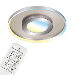 [2002644] Lampada a soffitto LED CCT, Ø 49,5 cm, 25 W, 3000 LM, Nickel Cromato