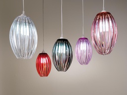 [LA/031/VI] Lampada in Metallo Violetto 18x18x28 cm