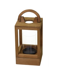 [V3726420000] Lanterna legno naturale quadro cm18x18h41