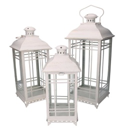 [V37157800CR] Lanterna metallo crema 1-3 quadra cm21,5x21,5h50