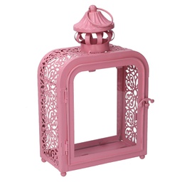 [V3724960000] Lanterna metallo rosa cm 17x9h30