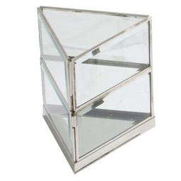 [V7007340000] Lanterna triangolo silver cm 13x11h14