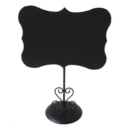 [V0222720000] Lavagna metallo nero con supporto cm 20x10h27