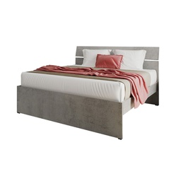 [A18334] Letto una piazza e mezza per camera colore grigio cemento cm 200x131xH 98